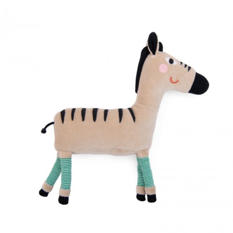 Moulin Roty Moulin Roty Zebra Rattle - Les Toupitis | Toys Soft Play Toys