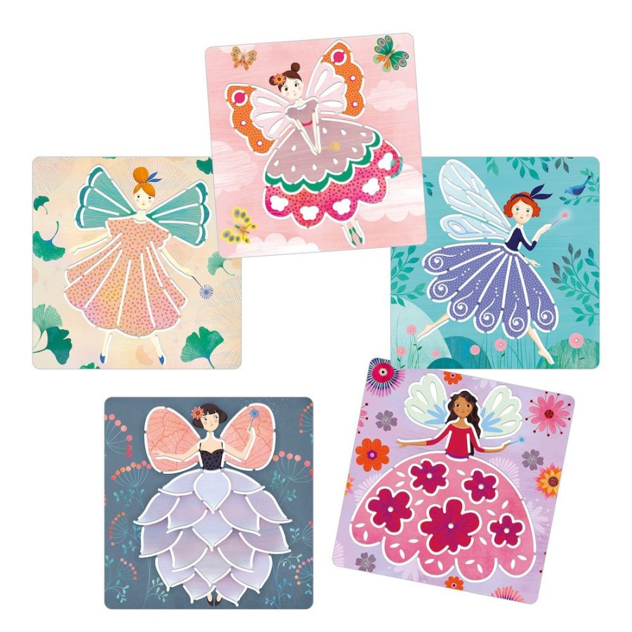 Djeco Djeco Stencils Fairies | Kids Art Sketchbooks And Stencils