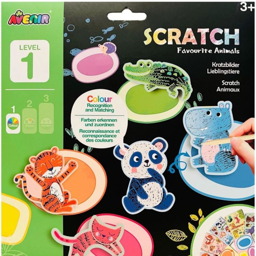 Avenir Arts and Crafts Avenir Scratch Art - Favourite Animal Searches | Crafts For Kids Scratch Art