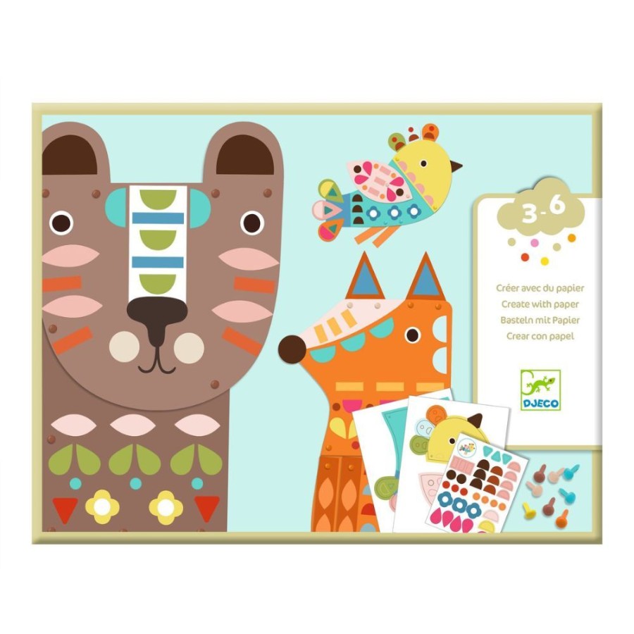 Djeco Djeco Paper Craft Activity, 3 Giant Animals | Crafts For Kids Paper Modelling