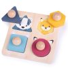 Bigjigs Toys Bigjigs Toys Woodland Animal Shape Matching Puzzle | Toys Wooden Puzzles