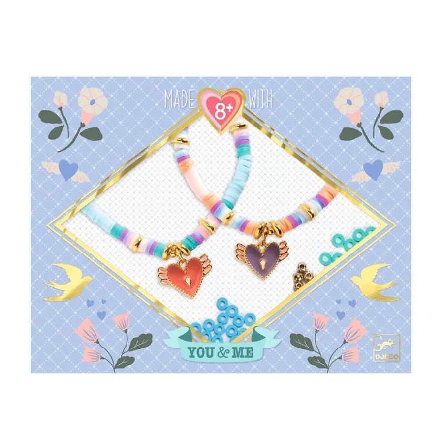 Djeco Djeco Friendship Bracelets Kit - You & Me - Heart Heishi | Sew & Knit Beads & Jewellery Making