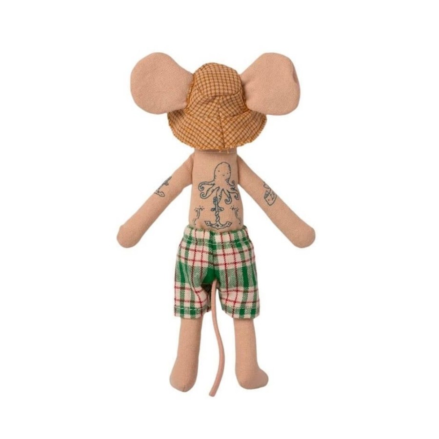 Maileg Maileg Beach Mice, Dad In Cabin De Plage | Toys Soft Play Toys