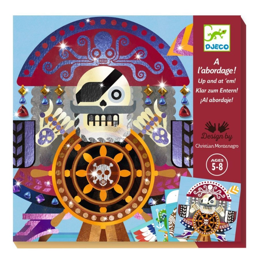 Djeco Djeco Mosaic And Foil Art Set - Pirate | Crafts For Kids Collages