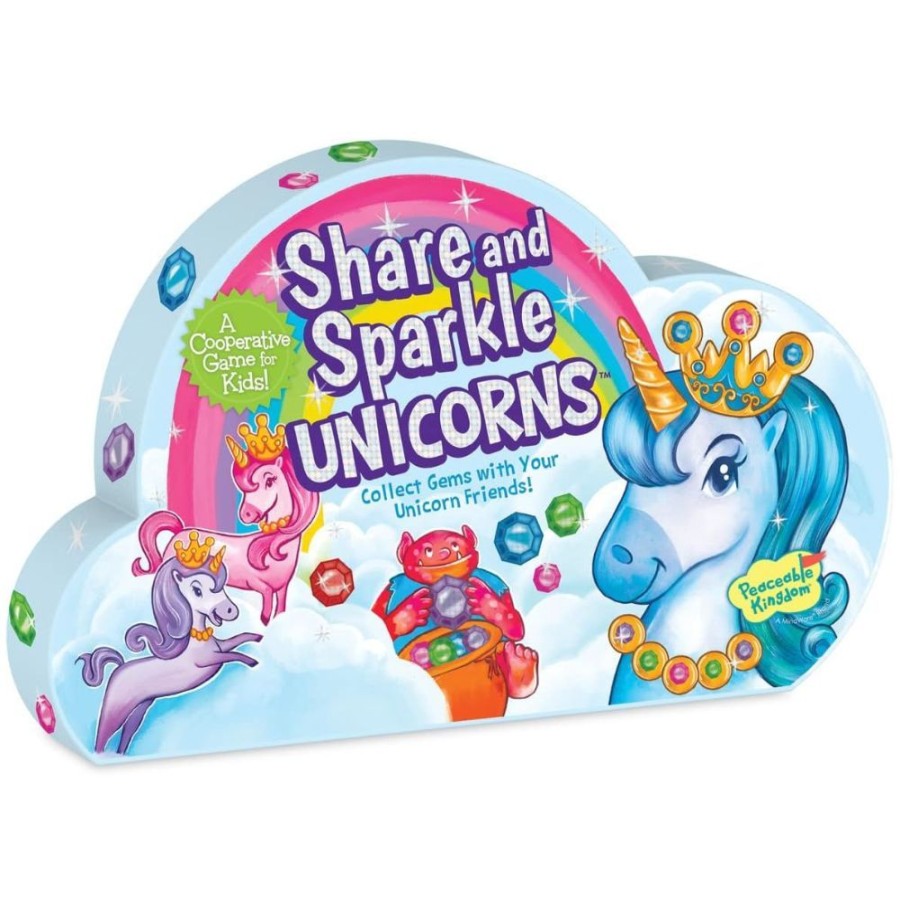 Peaceable Kingdom Peaceable Kingdom Share And Sparkle Unicorns Cooperative Game | Toys Board Games