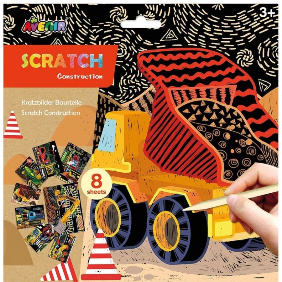 Avenir Arts and Crafts Avenir Scratch - Construction | Crafts For Kids Scratch Art