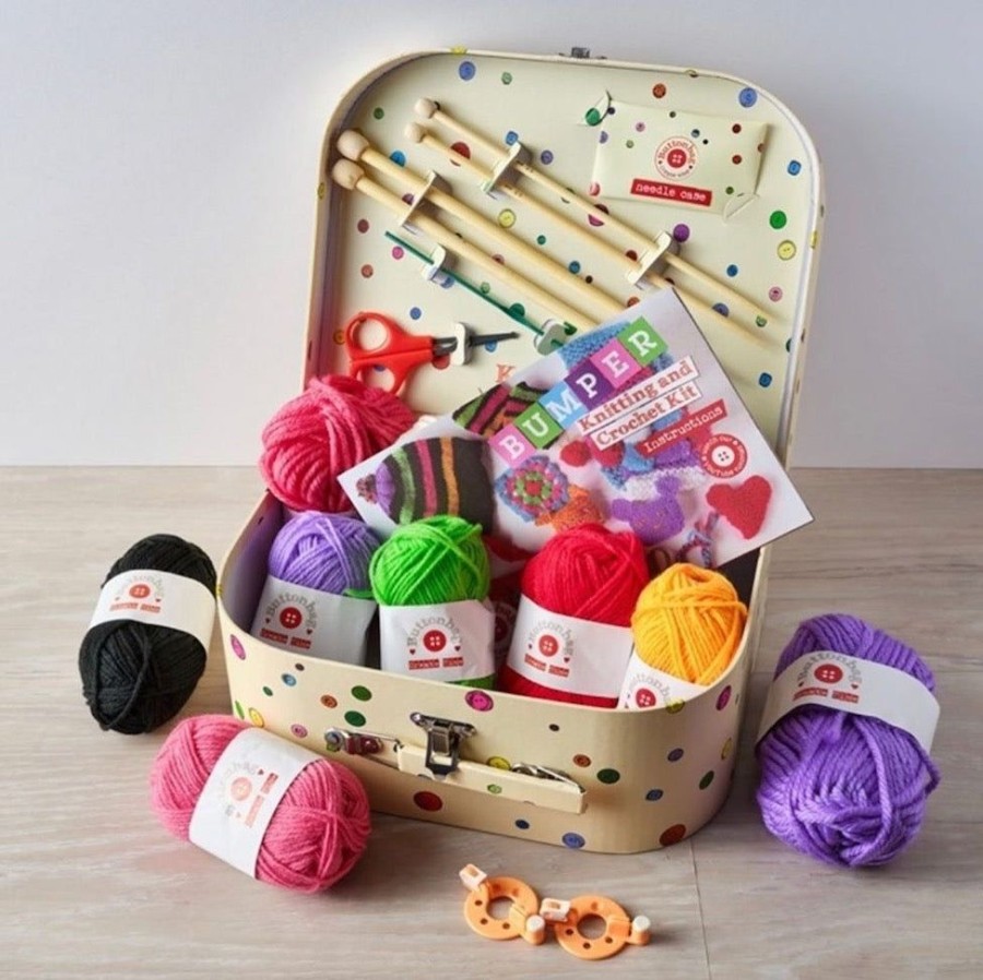 Buttonbag Buttonbag Bumper Knitting & Crochet Kit | Sew & Knit Childrens Knitting Kits