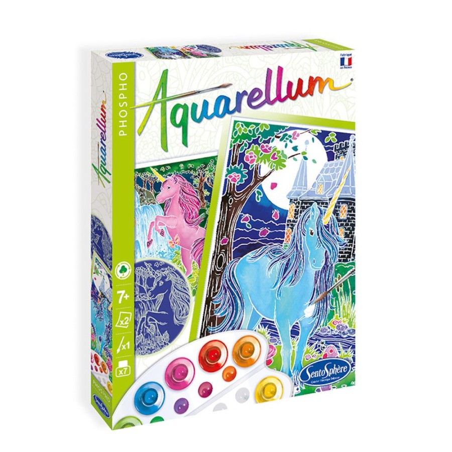 Aquarellum Aquarellum Fluorescent Unicorns | Kids Art Painting Sets And Colouring By Numbers