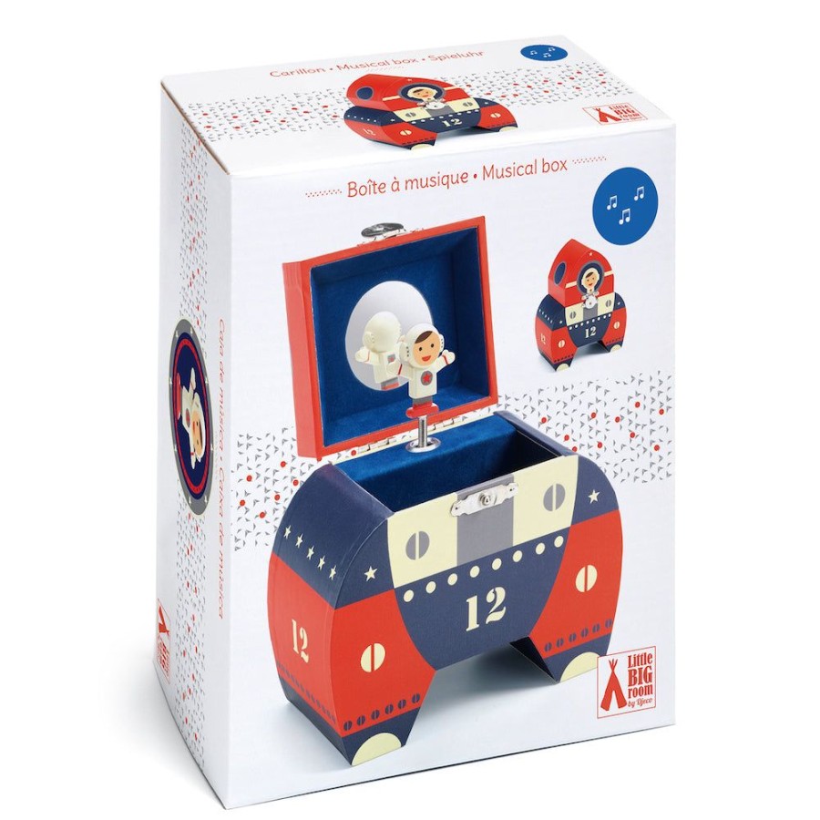 Djeco Djeco Musical Boxes - Polo 12 Space Rocket | Kids Room Musical Boxes