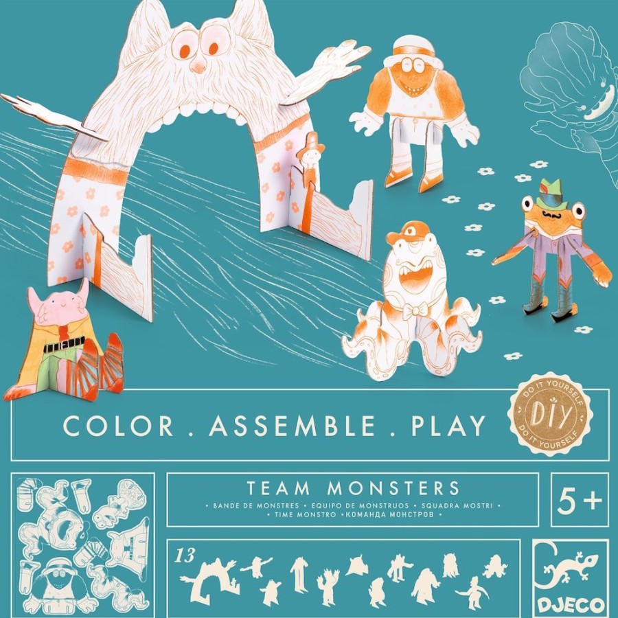 Djeco Djeco Colour, Assemble, Play - Team Monsters | Crafts For Kids Model Making