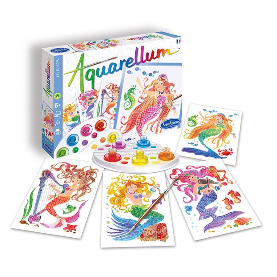 Aquarellum Aquarellum Junior Mermaids Painting Set | Kids Art Painting Sets And Colouring By Numbers