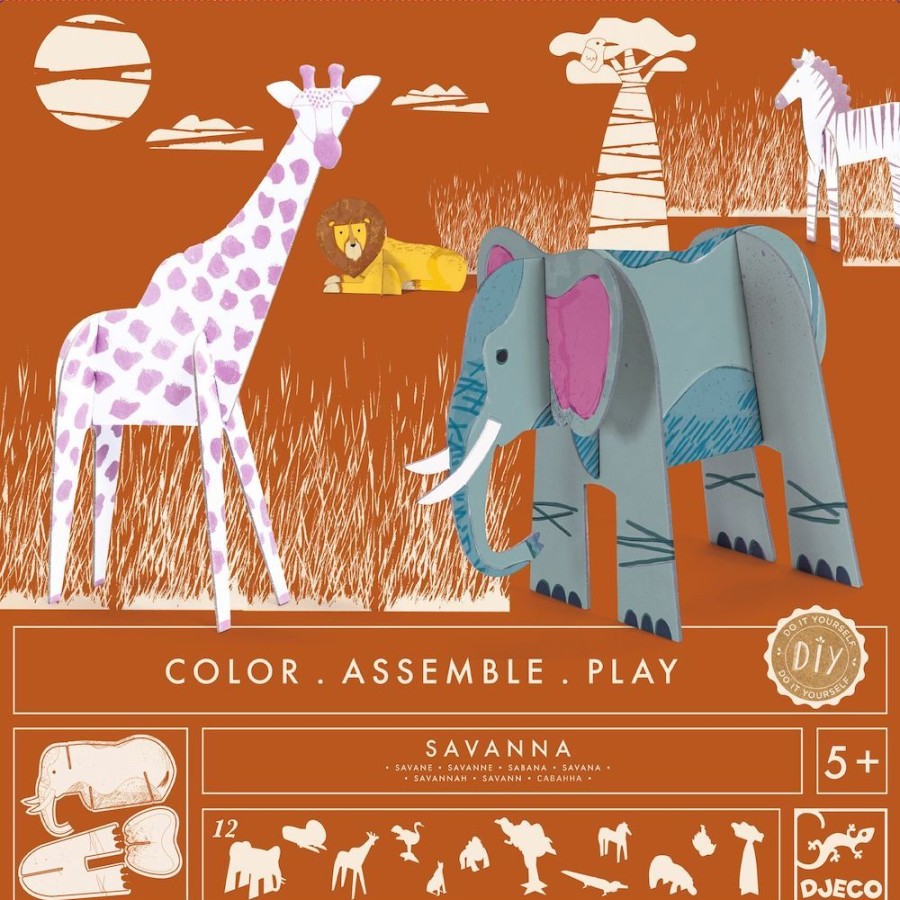 Djeco Djeco Colour, Assemble, Play - Savannah | Crafts For Kids Model Making