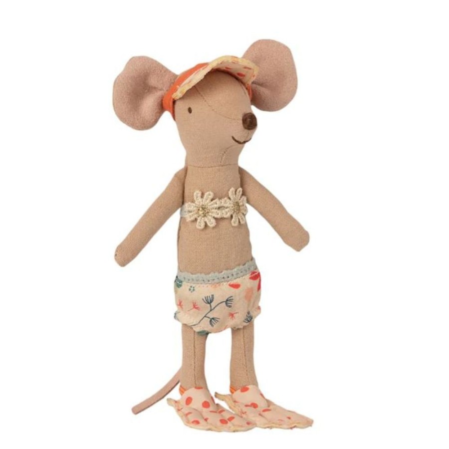 Maileg Maileg Beach Mice - Big Sister In Cabin De Plage | Kids Room Soft Toys