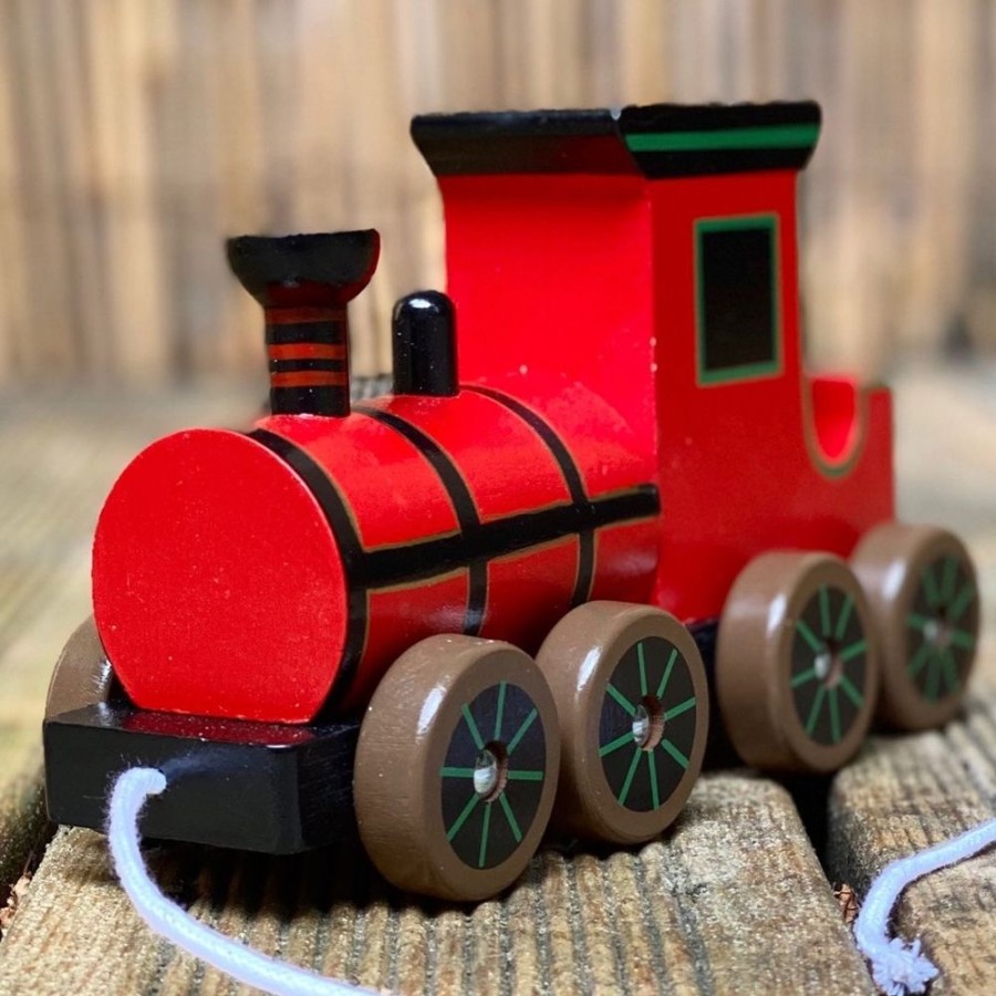 Orange Tree Toys Orange Tree Toys Pull Along Wooden Steam Train | Toys Imaginative Play