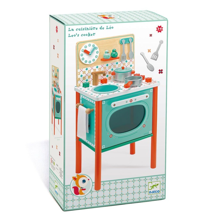 Djeco Djeco Toy Kitchen - Leo'S Cooker | Toys Preschool Toys