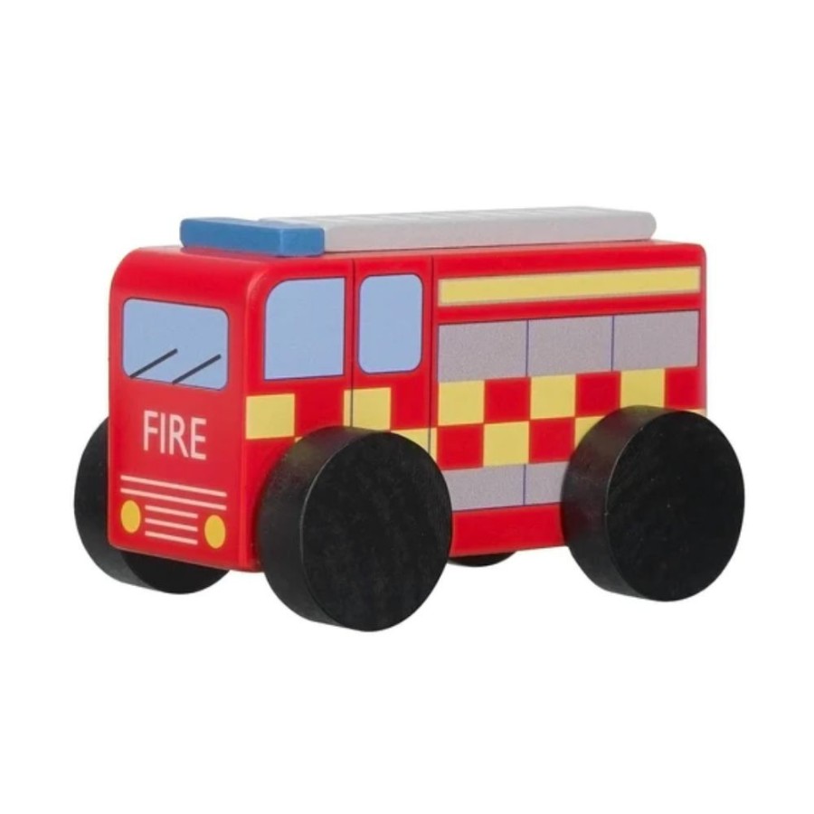 Orange Tree Toys Orange Tree Toys - Fire Engine Wooden Toy | Toys Eco-Friendly Wooden Toys