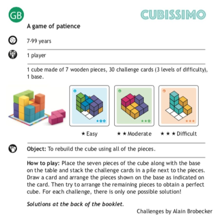 Djeco Djeco Cubissimo - A Game Of Patience | Toys Family Games