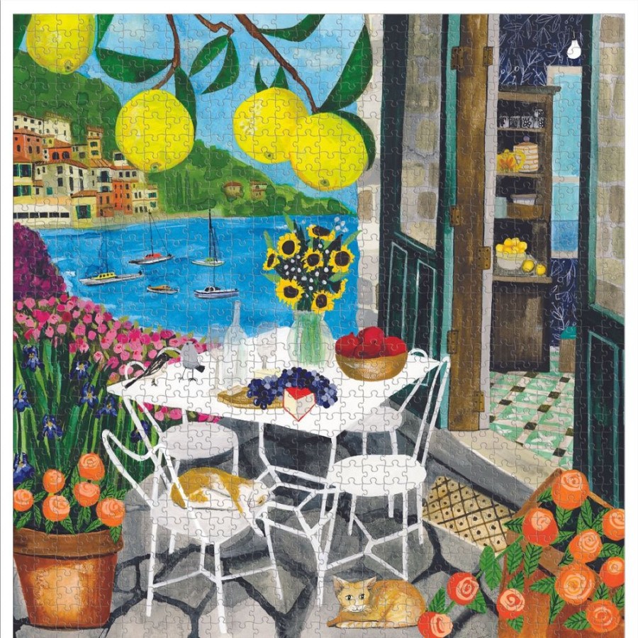 eeBoo Eeboo Cats In Positano 1000 Piece Family Puzzle | Toys Jigsaw Puzzles