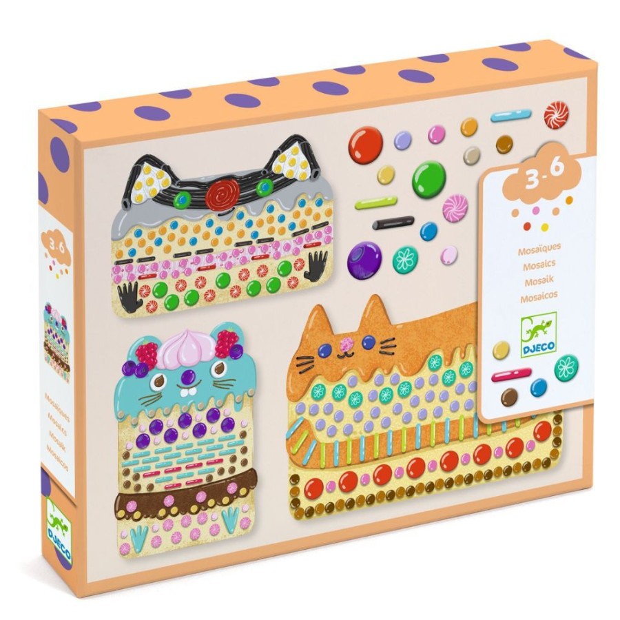 Djeco Djeco Mosaics For Kids, Cakes And Sweets 3-6 Yrs | Crafts For Kids Craft Gift Sets