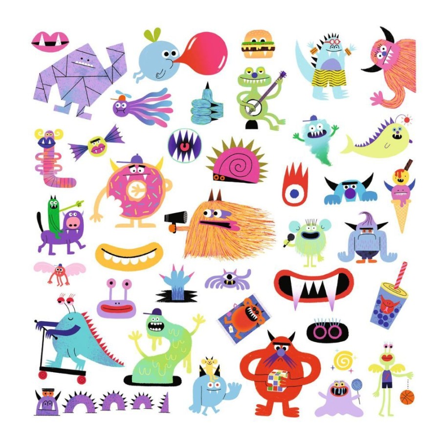 Djeco Djeco Monster Stickers, 160 Stickers | Crafts For Kids Stickers And Transfers