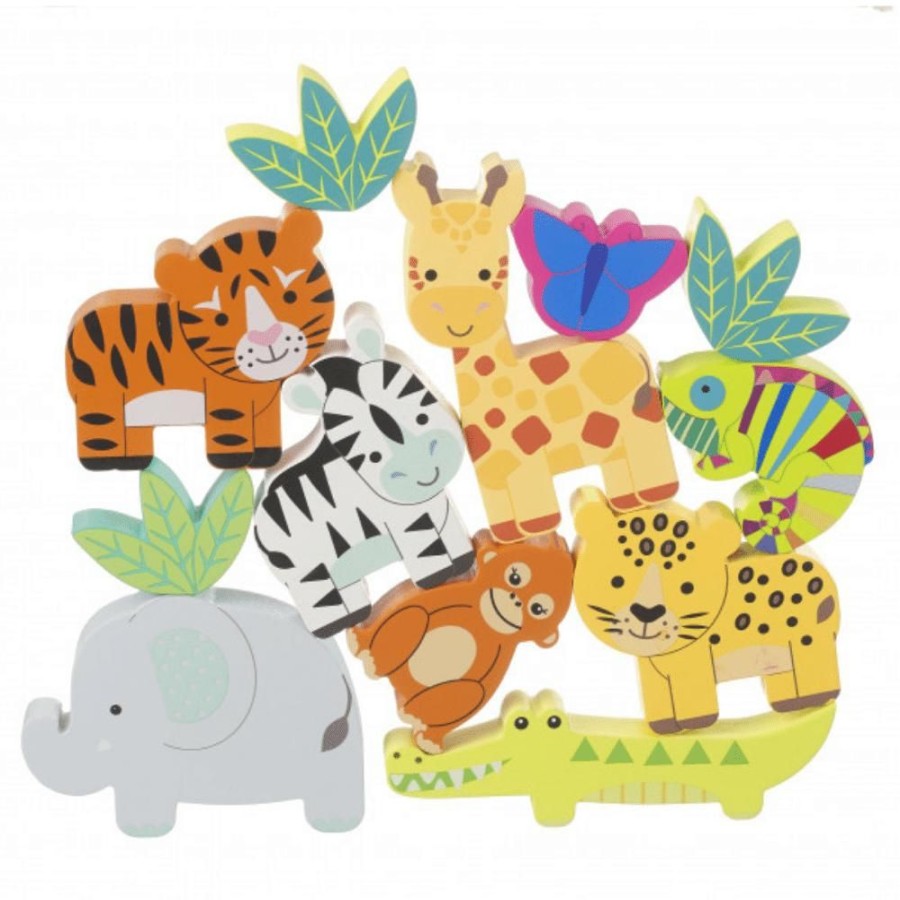 Orange Tree Toys Orange Tree Toys -Wooden Jungle Stacking Animals | Toys Eco-Friendly Wooden Toys