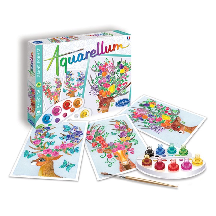 Aquarellum Aquarellum Enchanted Deer | Kids Art Painting Sets And Colouring By Numbers