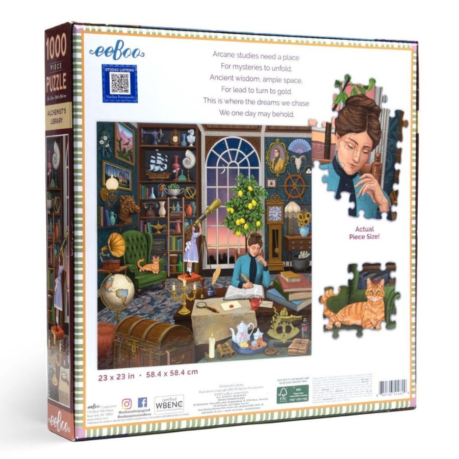 eeBoo Eeboo 1000 Piece Jigsaw Puzzle - Alchemist'S Library | Toys 1000 Piece Jigsaw Puzzles