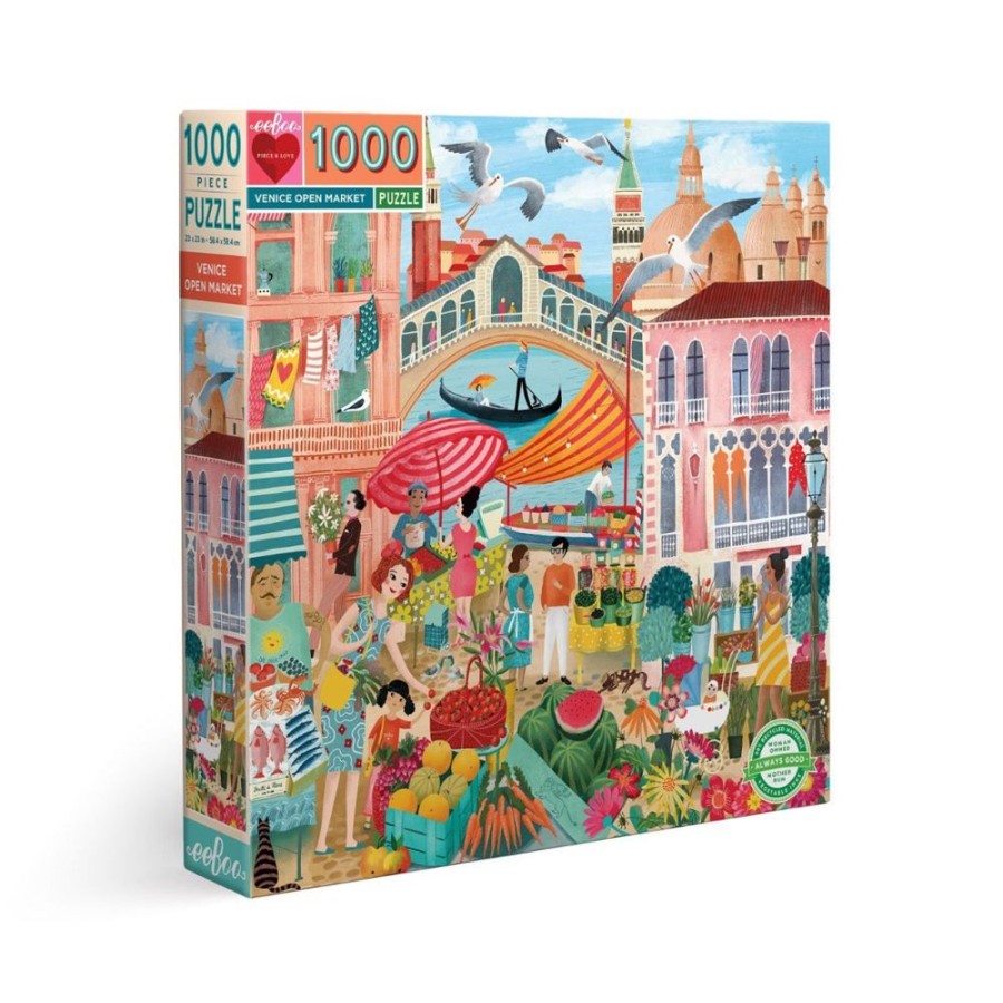 eeBoo Eeboo 1000 Piece Puzzle - Venice Open Market | Toys Jigsaw Puzzles