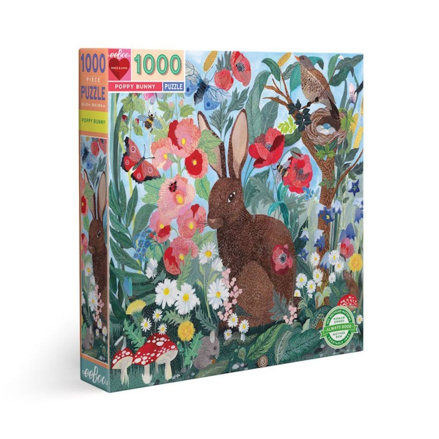 eeBoo Eeboo 1000 Piece Puzzle - Poppy Bunny | Toys Jigsaw Puzzles