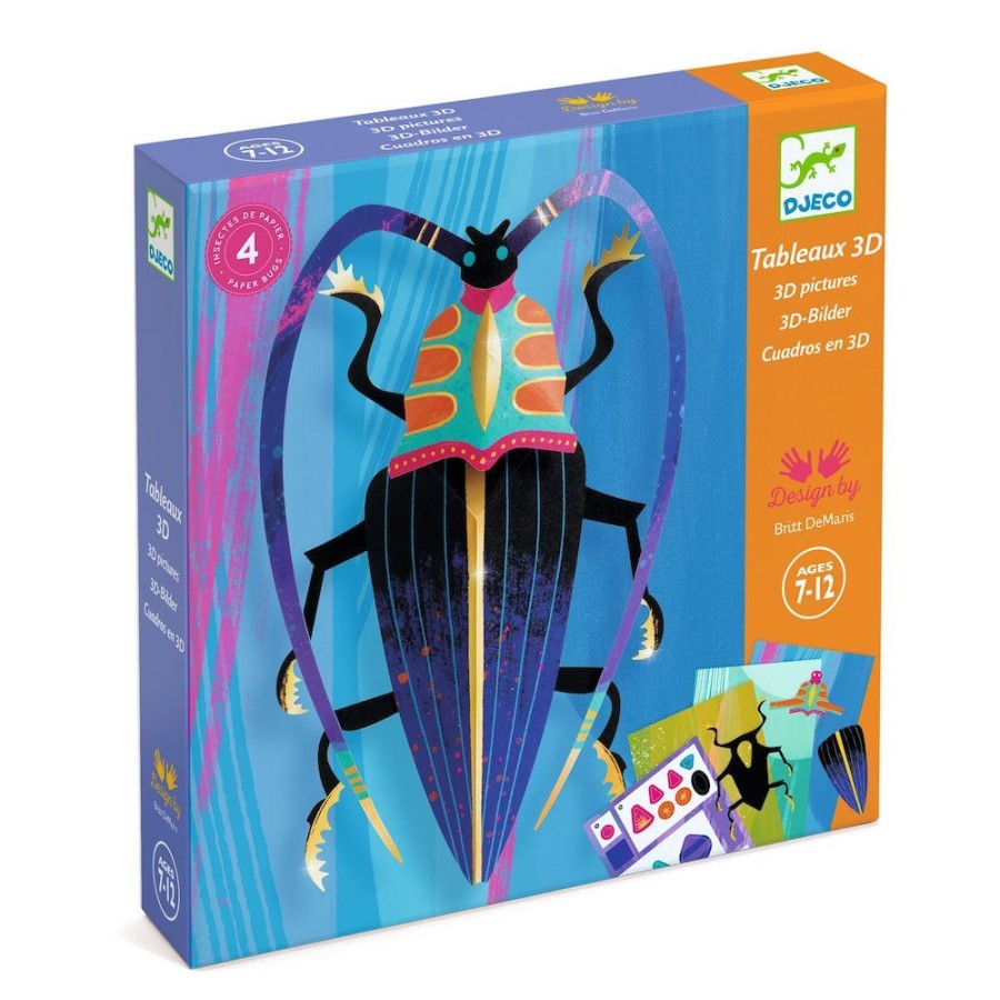 DJECO - By Collection Djeco Paper Bugs - Paper Craft Activity 7 Yrs + | Crafts For Kids Paper Modelling