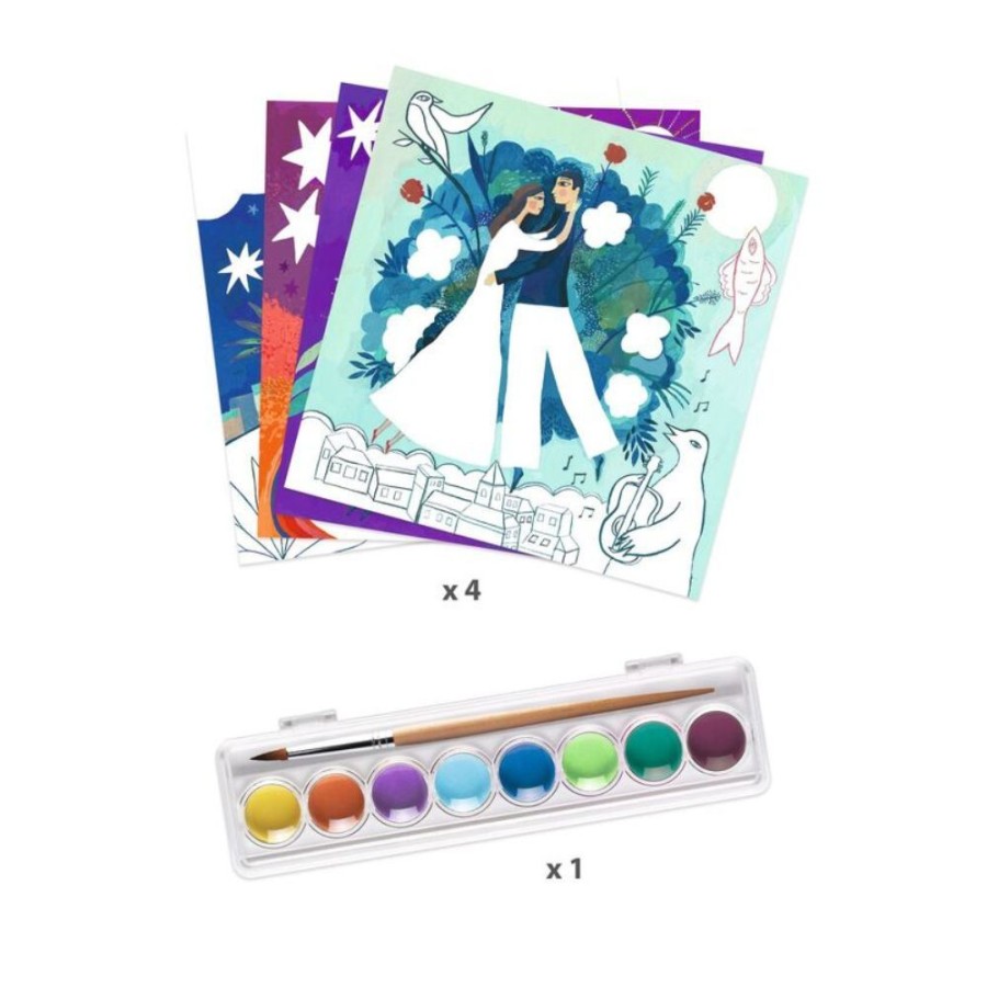 Djeco Djeco Inspired By - In A Dream (Marc Chagall) Painting Set | Kids Art Djeco Inspired By