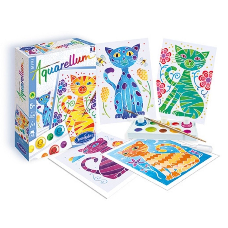 Aquarellum Aquarellum Mini Cats | Kids Art Painting Sets And Colouring By Numbers