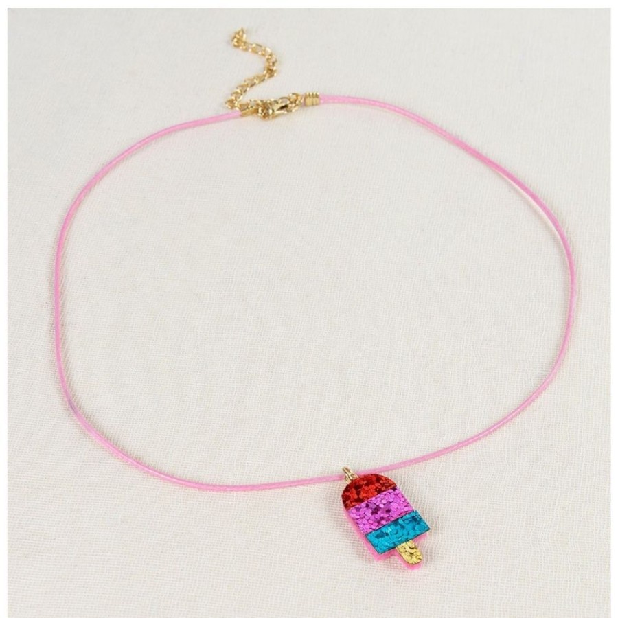 Rex London Rex London Ice Lolly Glitter Necklace | Toys Kids Dressing Up Accessories