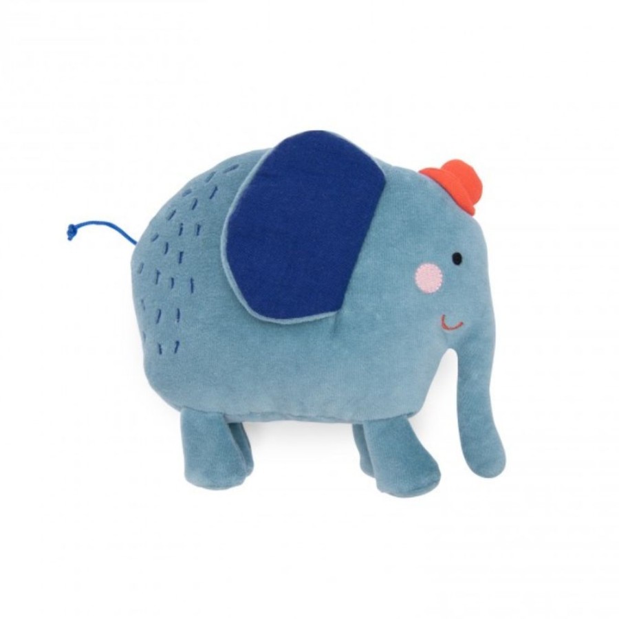 Moulin Roty Moulin Roty Elephant Rattle - Les Toupitis | Kids Room Soft Toys