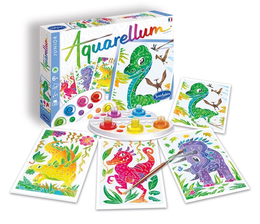 Aquarellum Aquarellum Junior Dinosaurs - Paint By Numbers For Kids | Kids Art Painting Sets And Colouring By Numbers