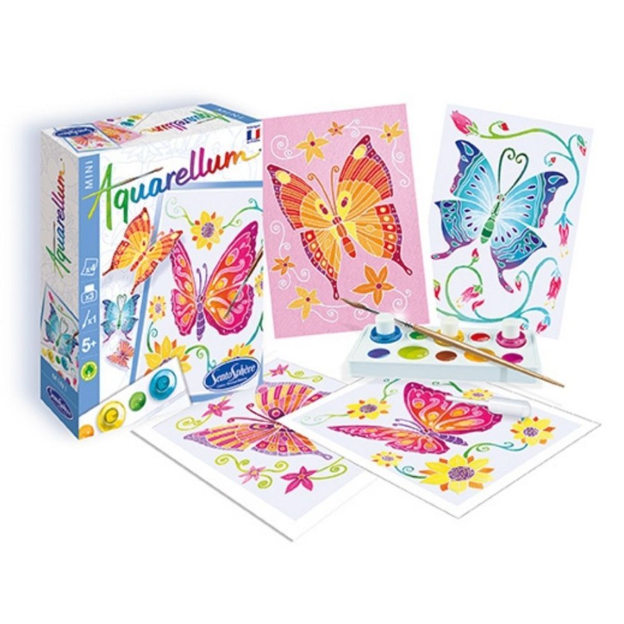 Aquarellum Aquarellum Mini Butterflies | Kids Art Painting Sets And Colouring By Numbers