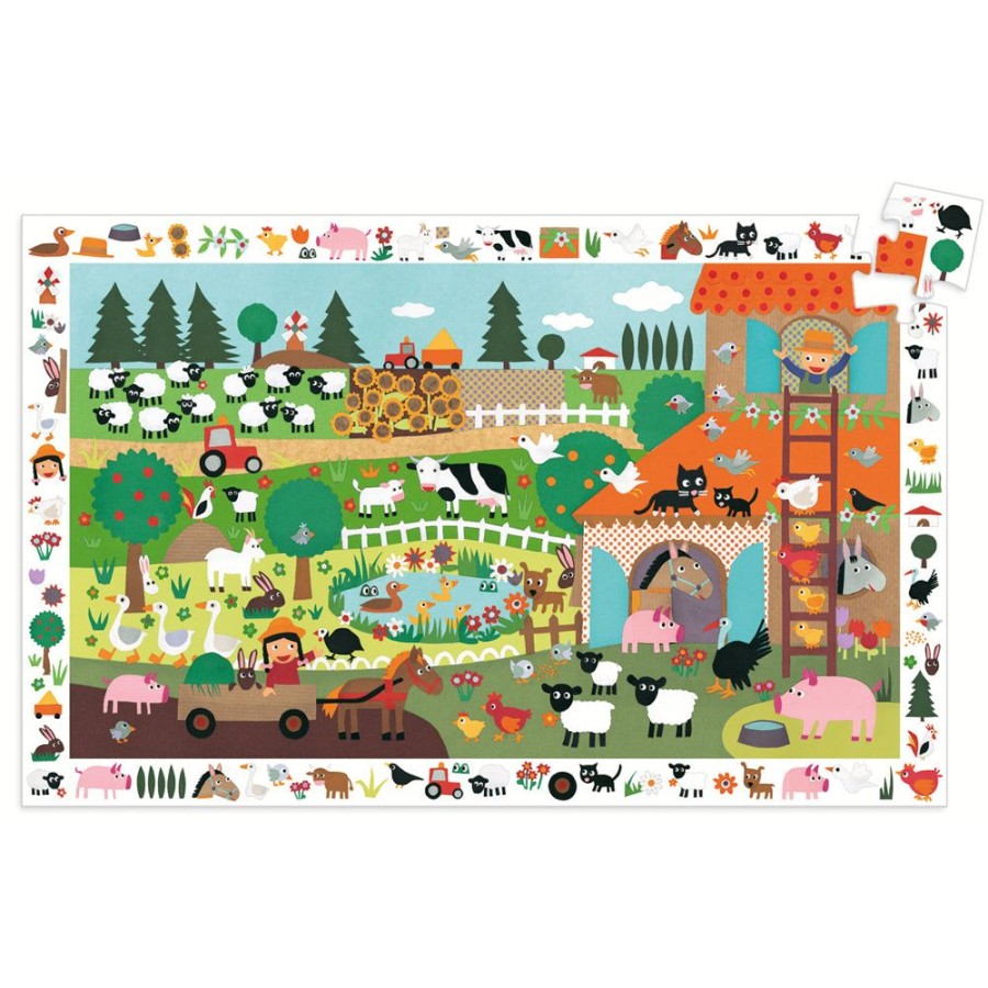 Djeco Djeco Observation Childrens Jigsaw Puzzle, The Farm | Toys Jigsaw Puzzles