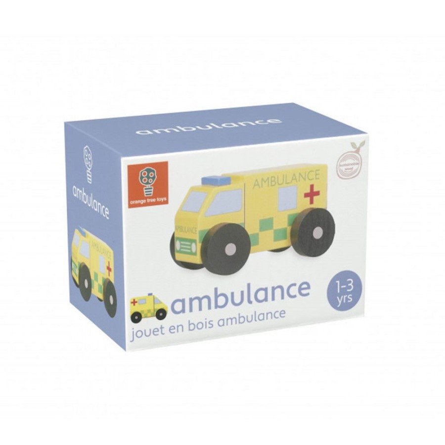 Orange Tree Toys Orange Tree Toys - Ambulance Wooden Toy | Toys Preschool Toys