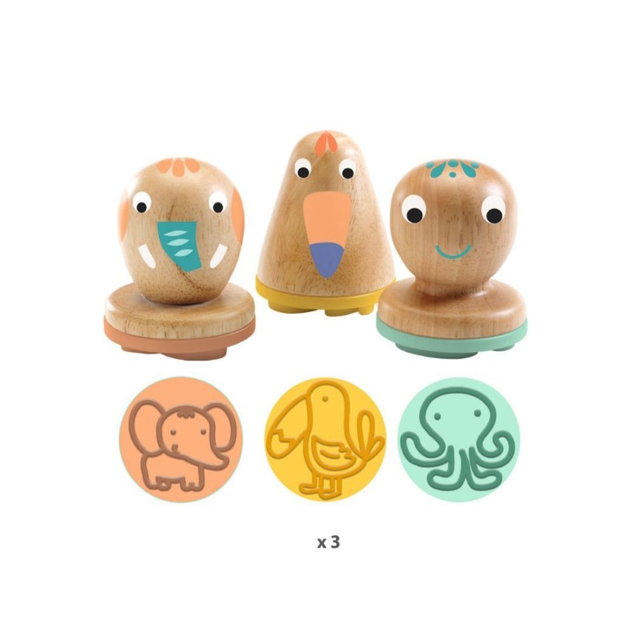 Djeco Djeco Myplastistamps Play Dough Stamps 18Mths + | Kids Art Children'S Stamp Sets