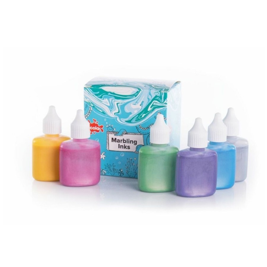 Scola Scola Marbling Inks Metallic Colours - 6 X 25Ml Bottles | Kids Art Art Supplies And Easels