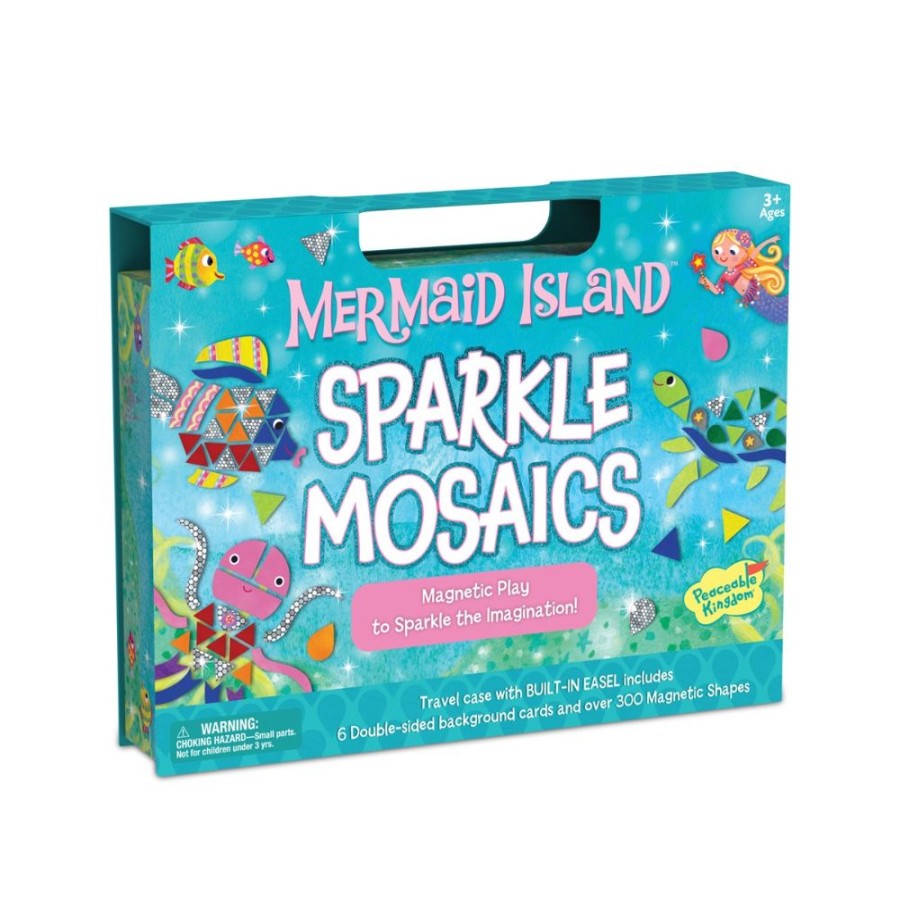 Peaceable Kingdom Peaceable Kingdom Mermaid Island Sparkle Mosaics | Toys Magnetic Toys