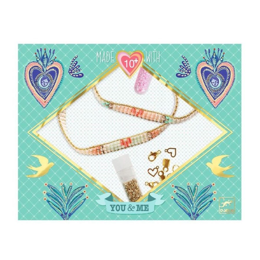 Djeco Djeco Friendship Bracelets Kit - You & Me - Miyuki And Hearts | Sew & Knit Beads & Jewellery Making