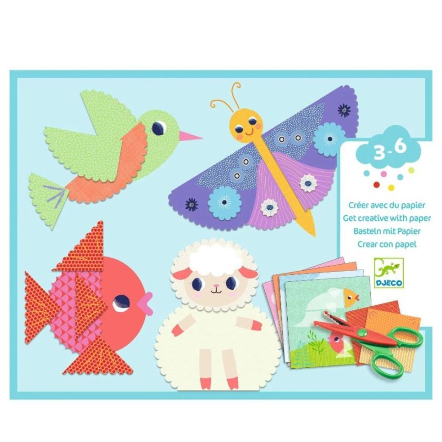 Djeco Djeco Collages - Crinkle Cutting | Crafts For Kids Paper Modelling