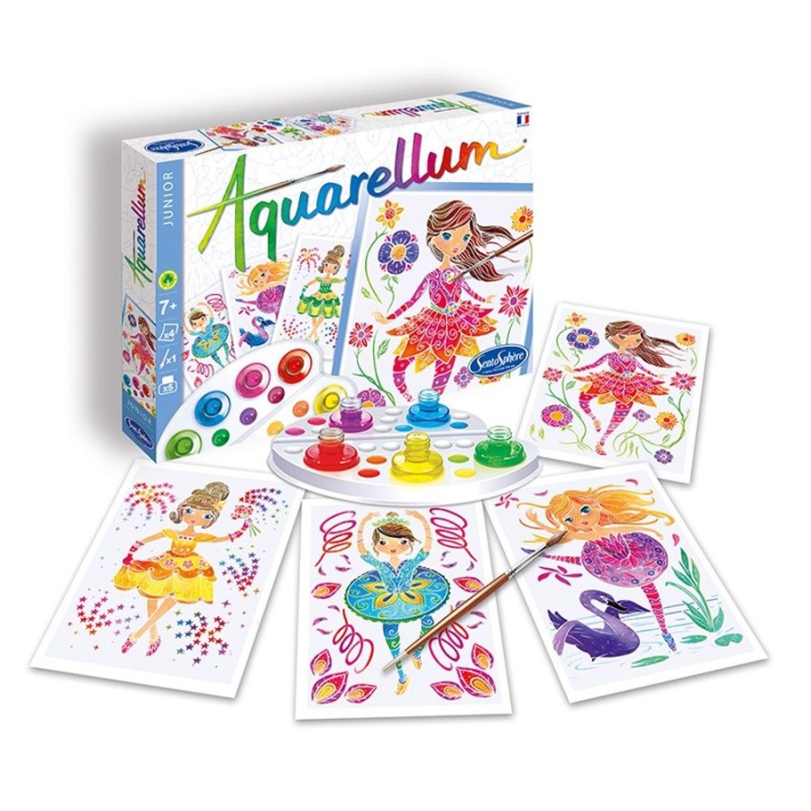 Aquarellum Aquarellum Junior Ballerinas | Kids Art Painting Sets And Colouring By Numbers