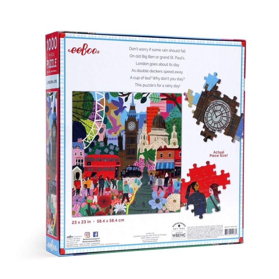 eeBoo Eeboo 1000 Piece Puzzle - London Life | Toys 1000 Piece Jigsaw Puzzles