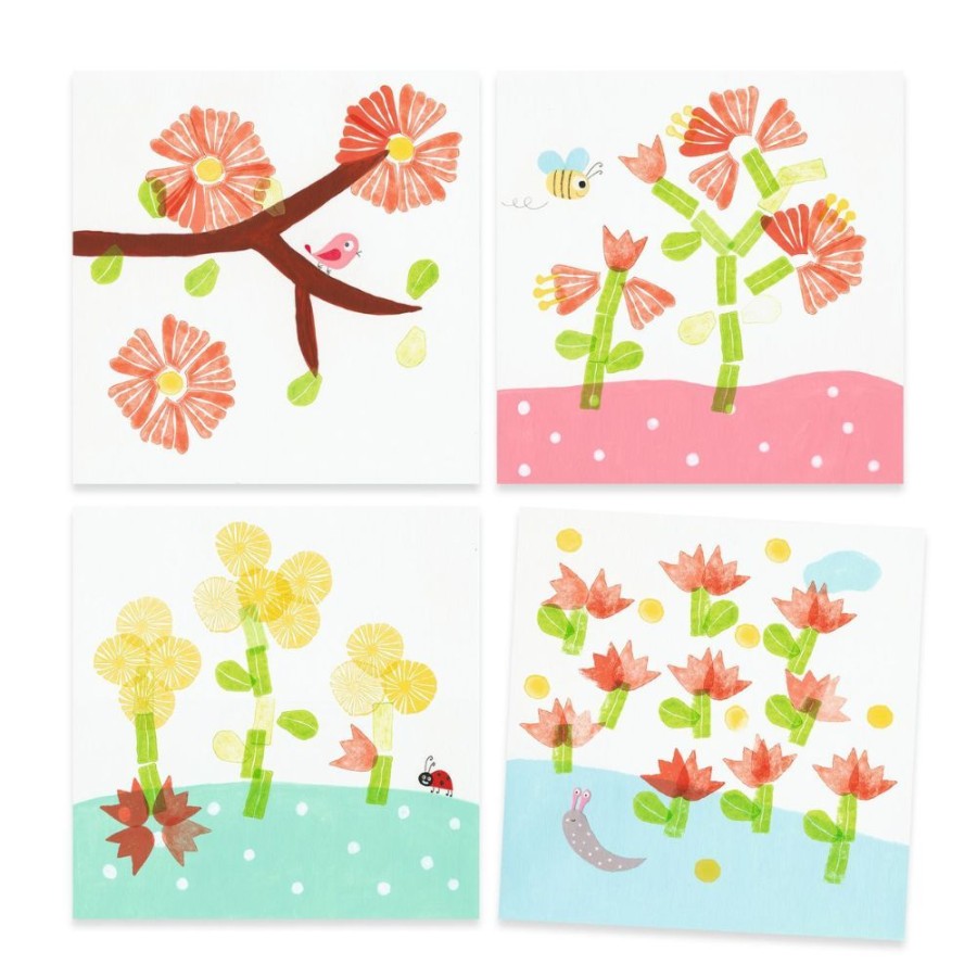 Djeco Djeco Flower Stamps | Kids Art Children'S Stamp Sets