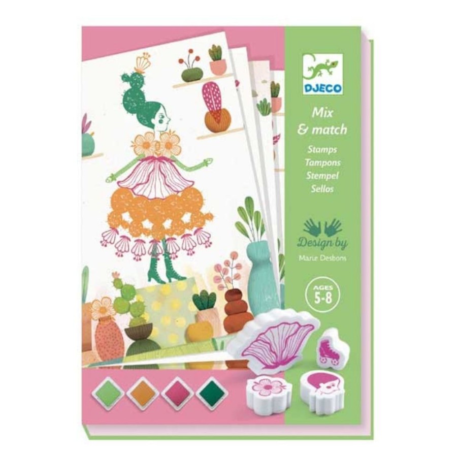 Djeco Djeco Stamps - Flower Girls | Kids Art Children'S Stamp Sets