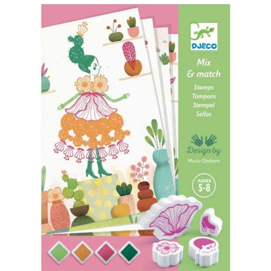 Djeco Djeco Stamps - Flower Girls | Kids Art Children'S Stamp Sets