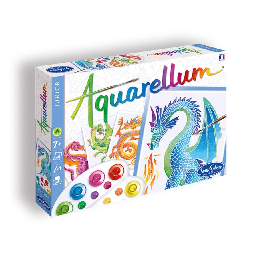 Aquarellum Aquarellum Junior Dragons | Kids Art Painting Sets And Colouring By Numbers