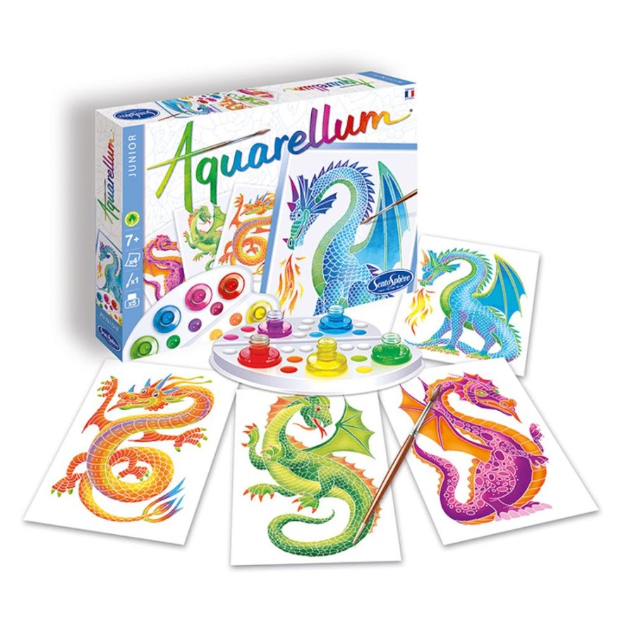 Aquarellum Aquarellum Junior Dragons | Kids Art Painting Sets And Colouring By Numbers